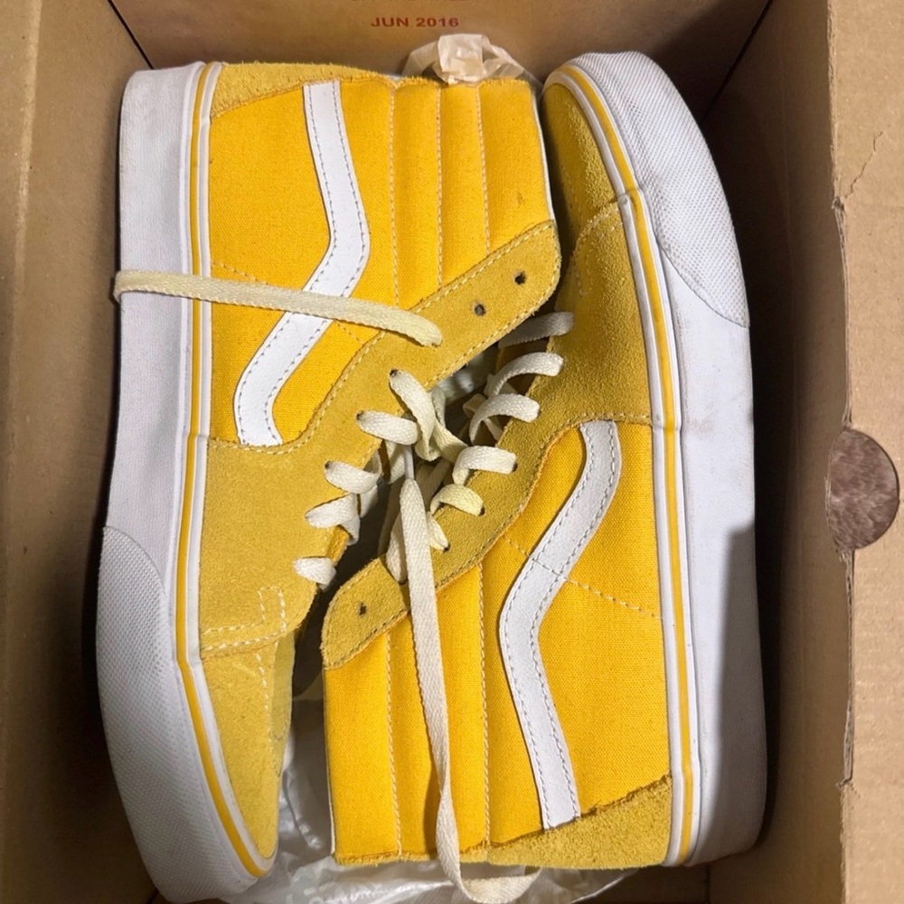 Vans Sk8-Hi in Spectra Yellow Suede and Canvas